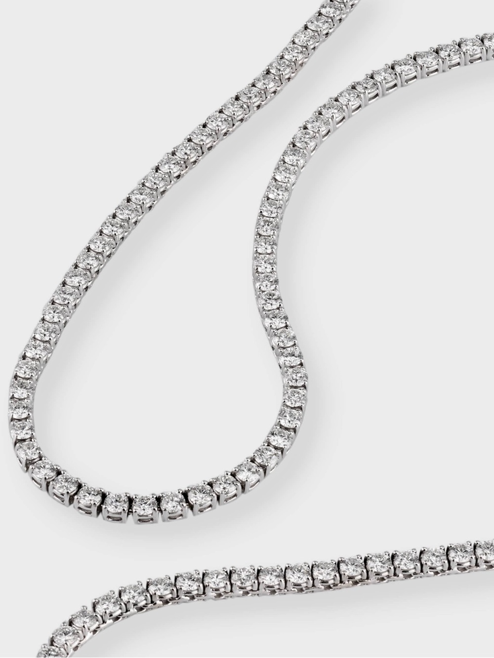 18k 18ct Tennis Necklace - Picture 6 of 13